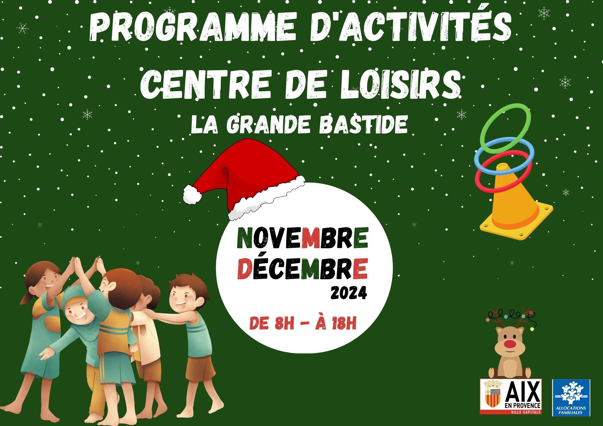 planning d'activités des mercredis de novembre et décembre